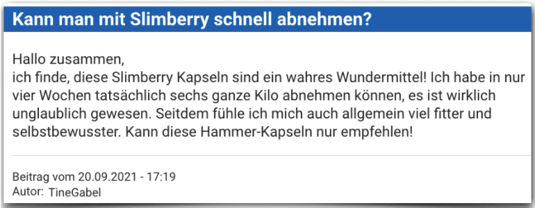 Slimberry Erfahrungsbericht Bewertung Erfahrungen Slimberry