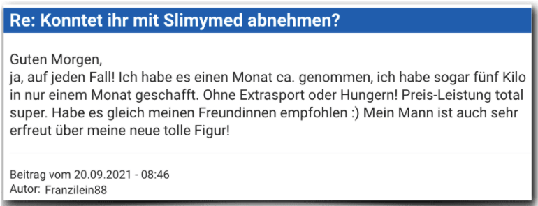 Slimymed Erfahrungsbericht Bewertung Erfahrungen Slimymed