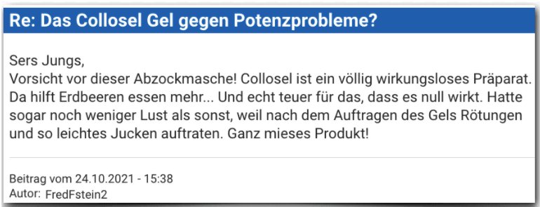 Collosel Erfahrungsbericht Bewertung Erfahrungen Collosel