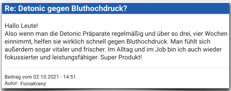 Detonic Erfahrungsbericht Bewertung Erfahrungen Detonic