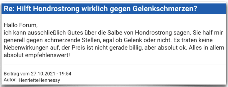 Hondrostrong Erfahrungsbericht Bewertung Erfahrungen Bewertungen Hondrostrong