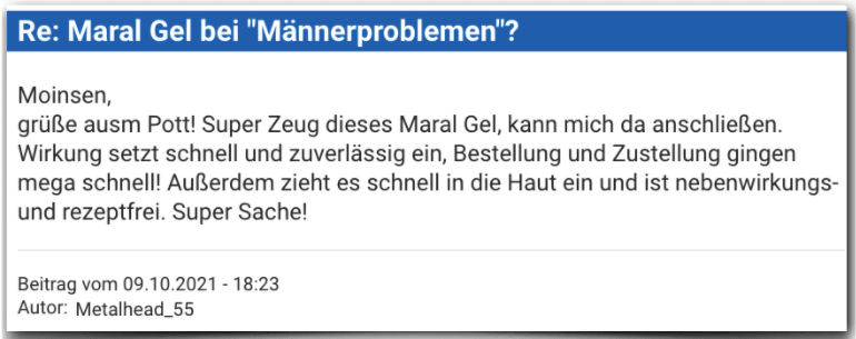 Maral Gel Erfahrungsbericht Bewertung Erfahrungen Maral Gel