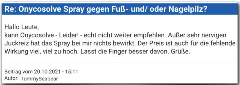 Onycosolve Erfahrungsbericht Bewertung Erfahrungen Onycosolve