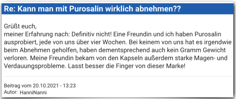 Purosalin Erfahrunsbericht Bewertung Erfahrungen Purosalin