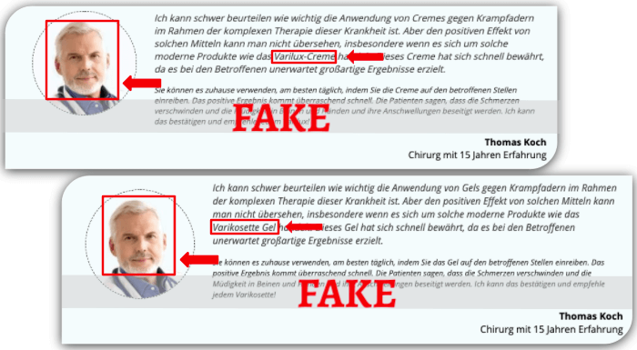 Varikosette Fake Arztbericht Bewertung