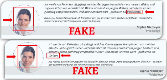 Varikosette Fake Expertenbericht Bewertung