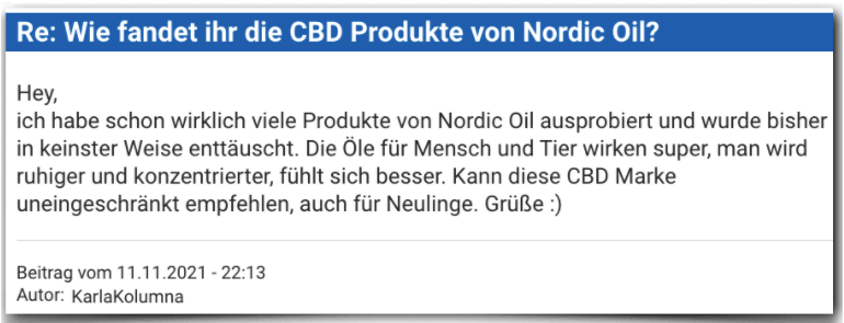 Nordic Oil Erfahrungsbericht Bewertung Erfahrungen Nordic Oil