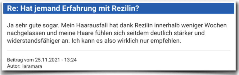 Rezilin Erfahrungsbericht Bewertung Erfahrungen Rezilin