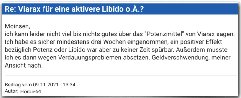 Viarax Erfahrungsbericht Bewertung Erfahrungen Viarax