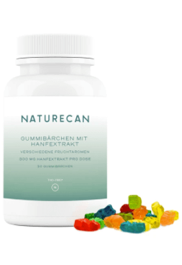 Naturecan CBD Fruchtgummis Gummibaerchen Abbild Tabelle