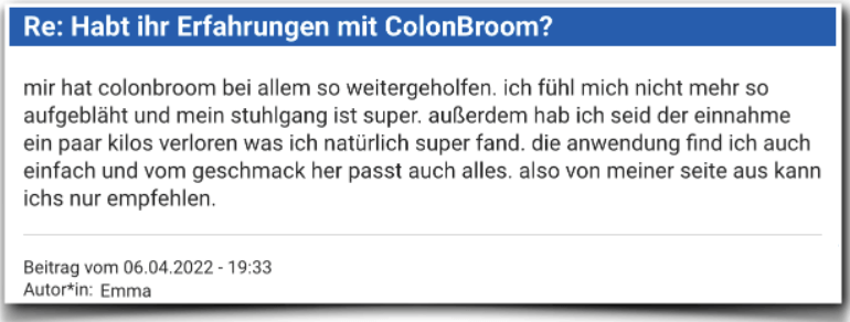 ColonBroom Erfahrungsbericht Bewertung Erfahrungen ColonBroom