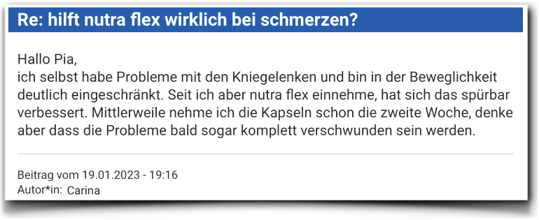 Nutra Flex Erfahrungsbericht Bewertung Erfahrungen Nutra Flex